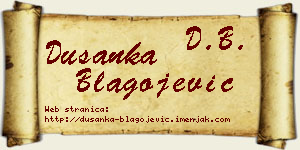 Dušanka Blagojević vizit kartica
